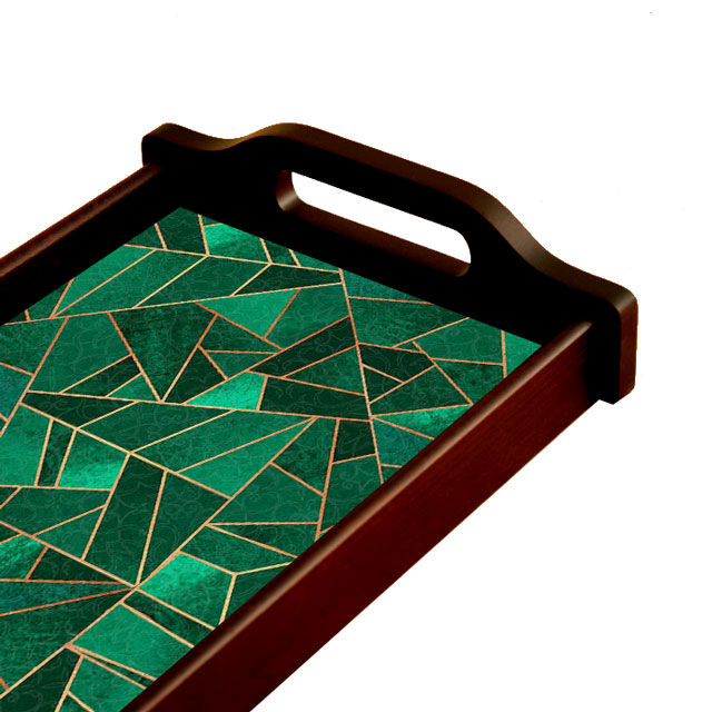 Malachite Nouveau Classic Tray Small