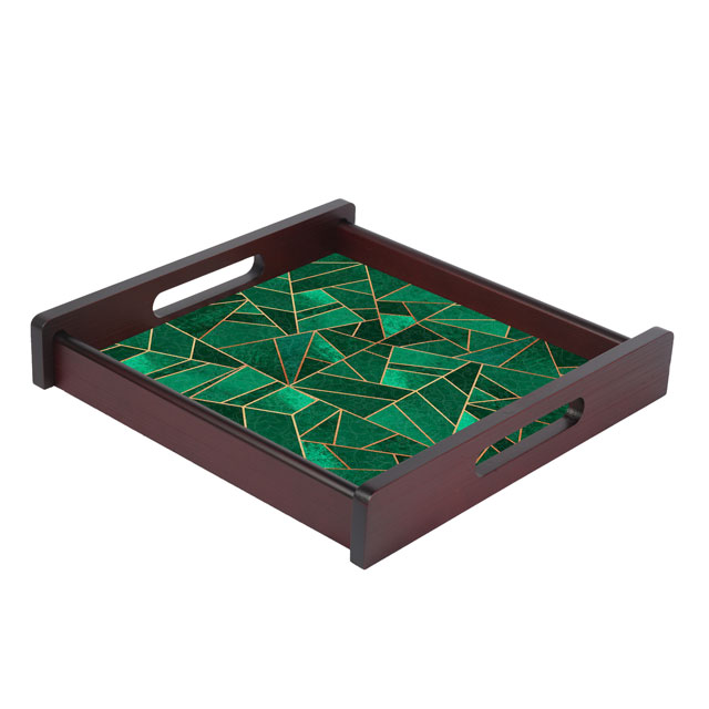 Malachite Nouveau Classic Tray Square