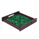 Malachite Nouveau Classic Tray Square
