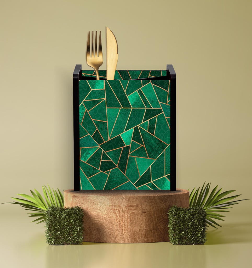 Malachite Nouveau Cutlery Holder