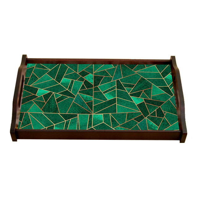 Malachite Nouveau Classic Tray Large