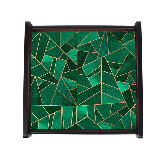Malachite Nouveau Classic Tray Square