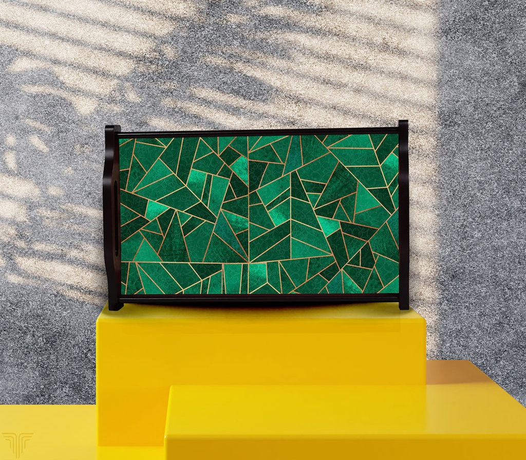 Malachite Nouveau Classic Tray Large