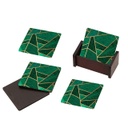Malachite Nouveau Coaster Set of 6