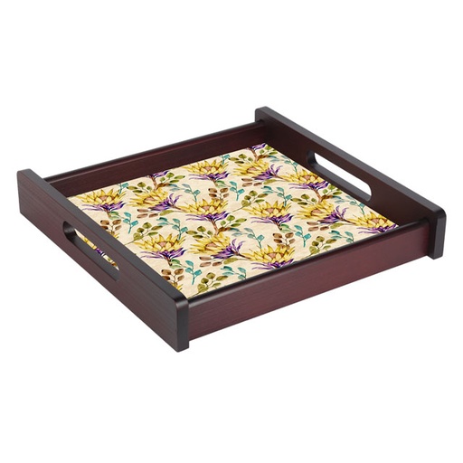 La Floral Classic Square Tray-Medium