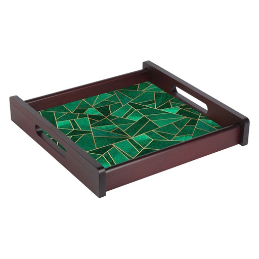 Malachite Nouveau Classic Square Tray-Medium