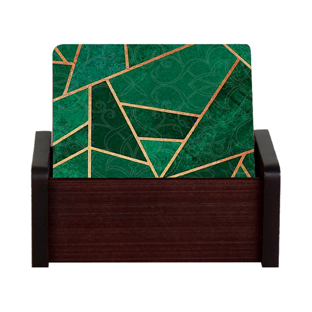 Malachite Nouveau Coaster Set of 6